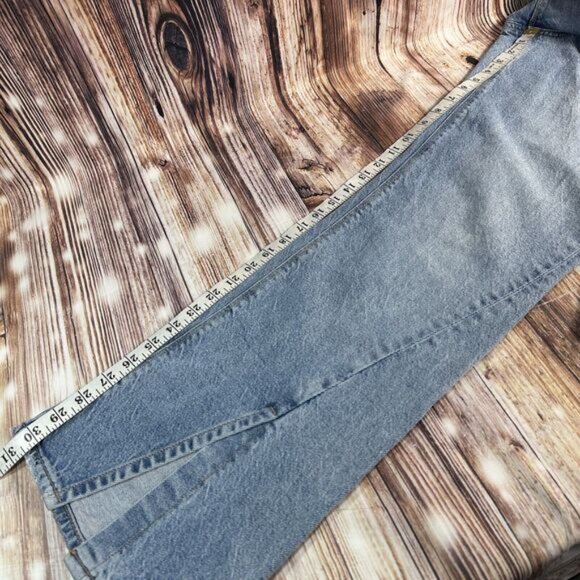 American Eagle ‘90s BOOT CUT Size 12 Blue High Rise Jeans Denim Pants 33x30.5 - Picture 9 of 13